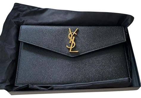 ysl clutch black|ysl uptown clutch sale.